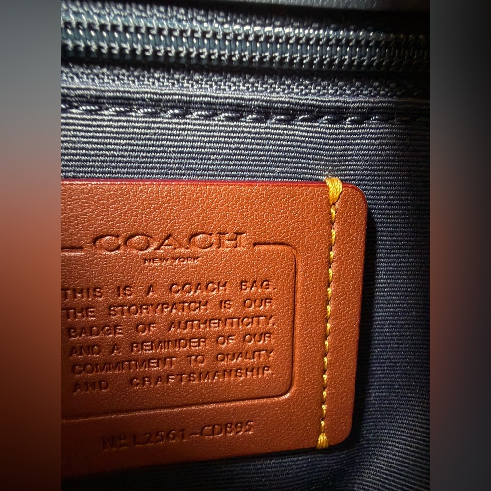 NWT Coach Hadley Backpack Signature blue Denim  /Gold hardware CDB95 - Picture 12 of 14